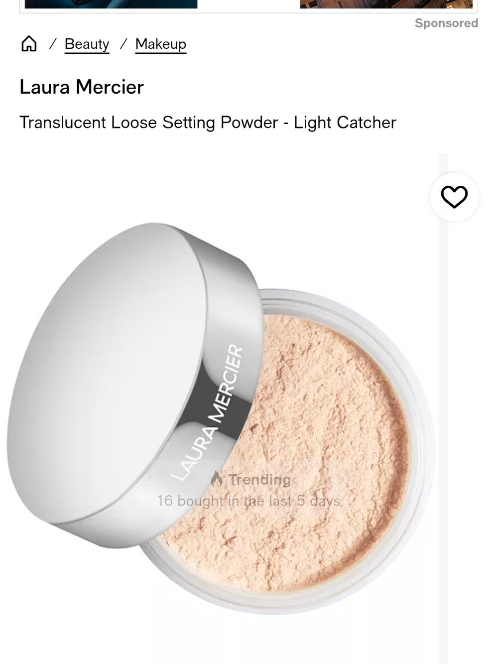 laura mercier Translucent Loose Setting Powder — Light Beige